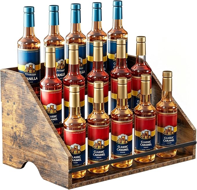 Nuovoware Coffee Syrup Rack, 3-Tier Syrup Bottle Organizer by NUOVOWARE