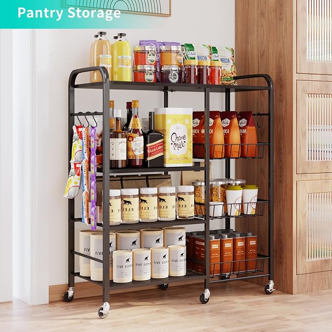 HapiRm Rolling Kitchen Microwave Cart - Image 4