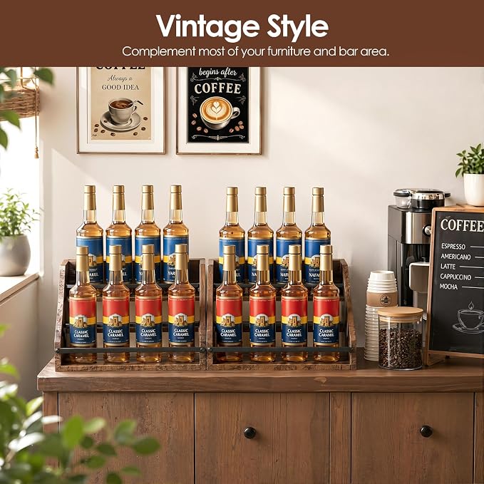 Nuovoware Coffee Syrup Rack, 3-Tier Syrup Bottle Organizer - Image 5