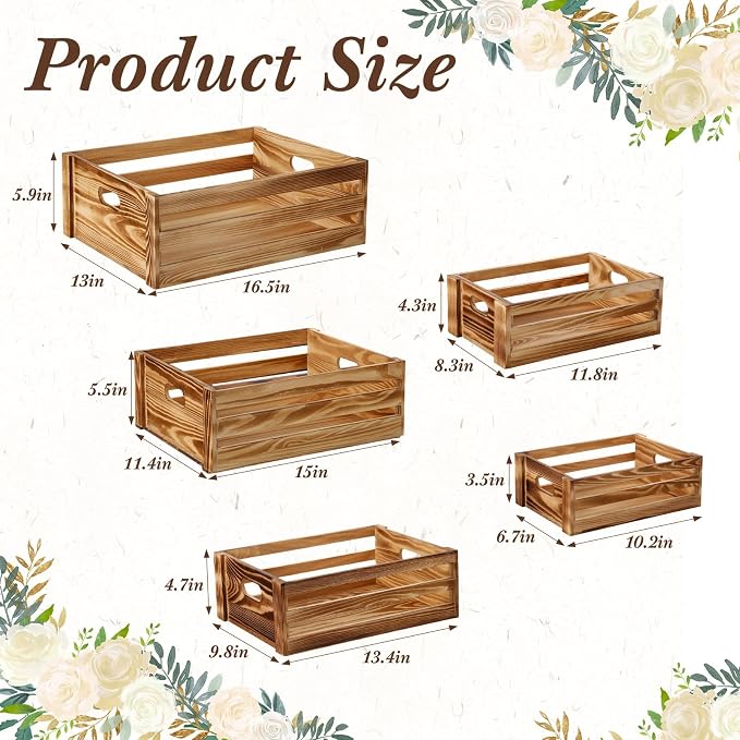 CroBlissful 5 Pack Wooden Crates - Image 2