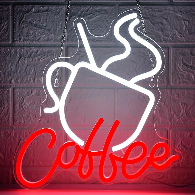 Coffee Neon Sign for Wall Decor Coffee LED Neon Light for Business Sign Led by BlecodeNeonSign