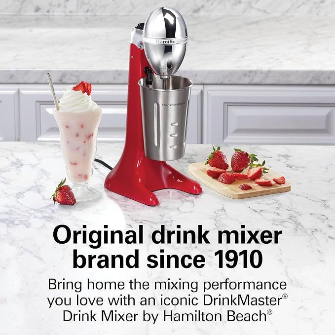 Hamilton Beach DrinkMaster Electric Drink Mixer, Retro Milkshake Maker & Milk - Image 7