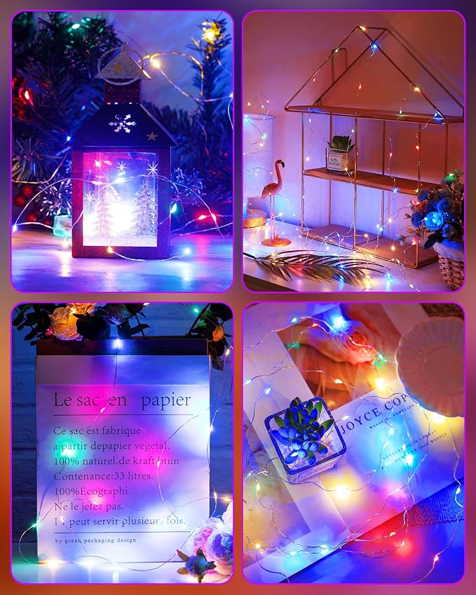 Minetom 4 Pack Fairy Lights Battery Operated, 5 Feet 60 Led Firecracker Starry - Image 5