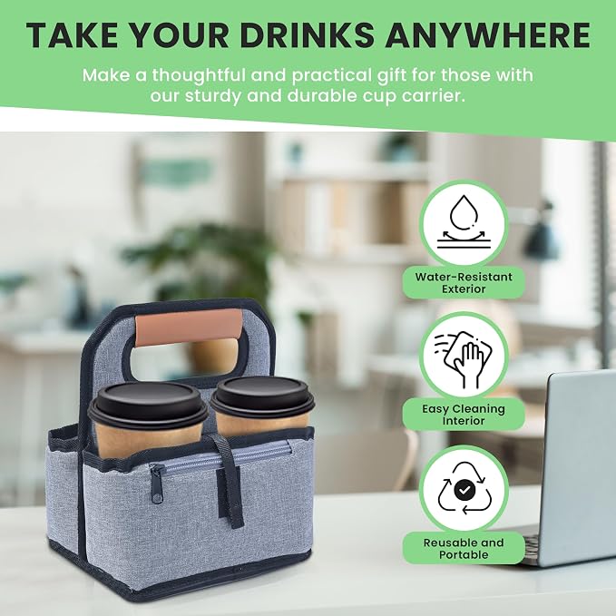 Good E’s 4 Cup Reusable Coffee Cup Carrier - Image 2