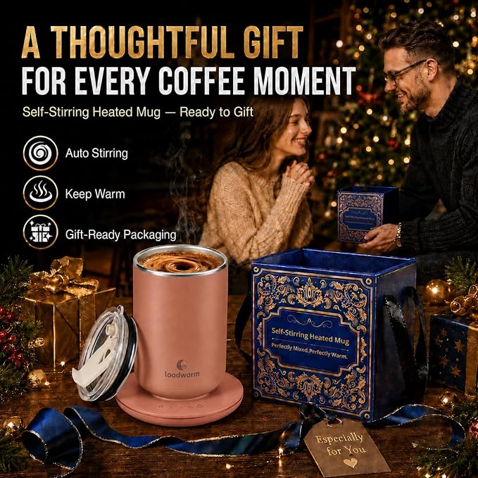 Self Heated Stirring Coffee Mug, 10oz Auto Mixing Cup - Image 8