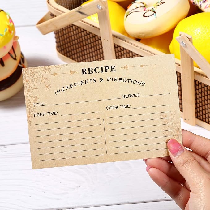 Outus 80 Pack 4 x 6 Inch Vintage Recipe Cards - Image 5