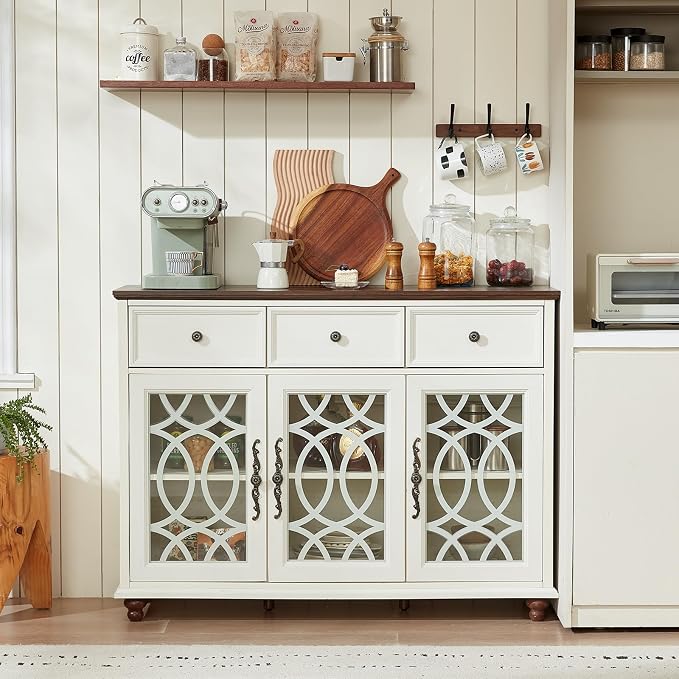 Joaxswe Farmhouse Sideboard Buffet Cabinet - Image 3