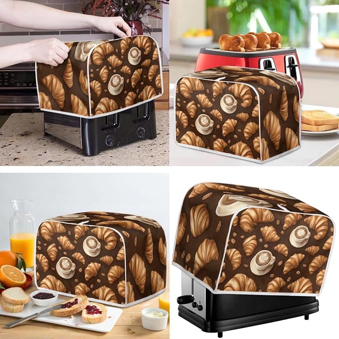 doginthehole Coffee Croissant Blender Cover Toaster Covers 2Pcs Small Appliance - Image 2