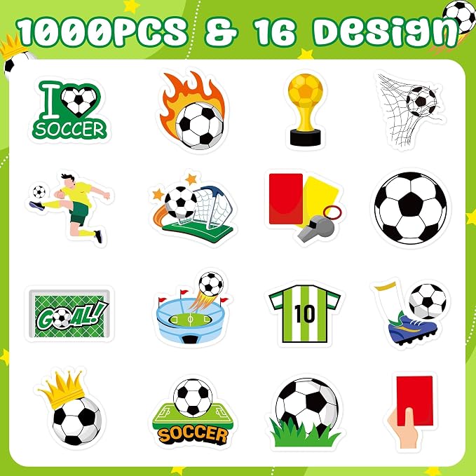 Haooryx Soccer Sport Stickers Rolls - Image 2