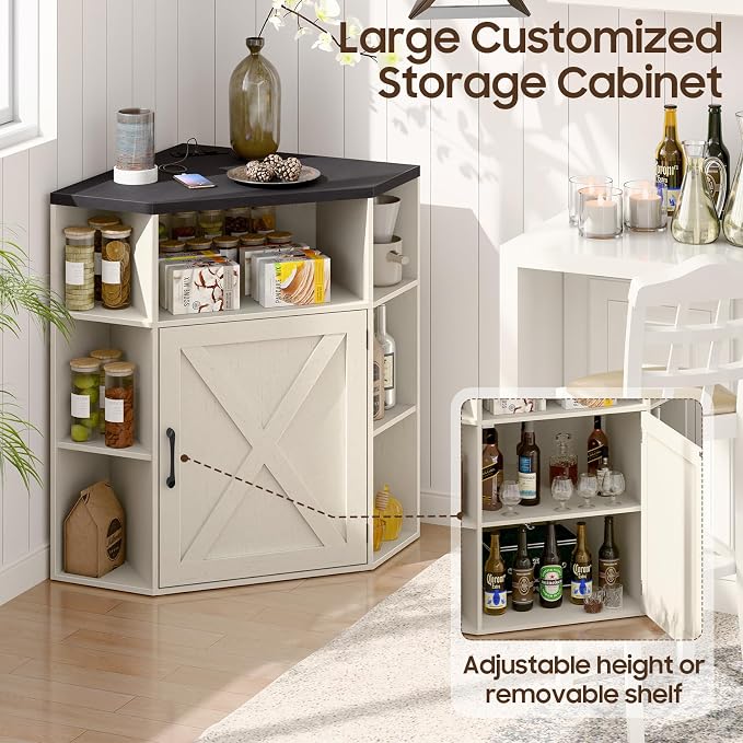 Vabches Corner Cabinet, Corner Storage Shelf - Image 6