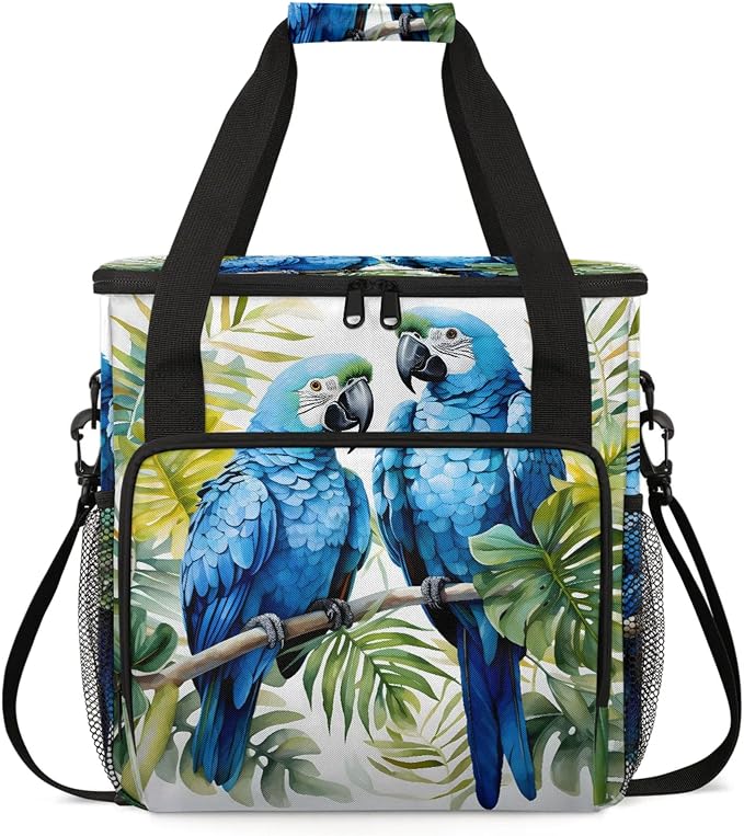 Tropical Parrot Coffee Maker Carring Bag, Large Insulated Storage Organizer by Home