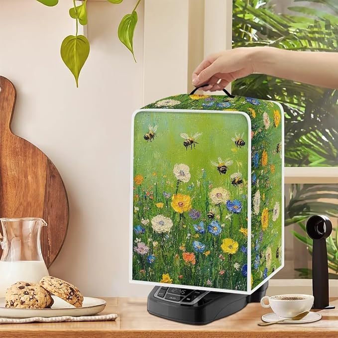 Flower Bee Design Coffee Machine Covers - Image 4