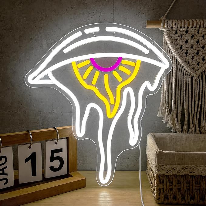 Evil Eye Neon Sign Dripping Melting Eye LED Neon Light Trippy Psychedelic Wall by Mvorixa