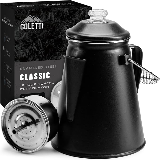 COLETTI Classic Percolator Coffee Pot — The Most Nostalgic Camping Coffee Pot by COLETTI