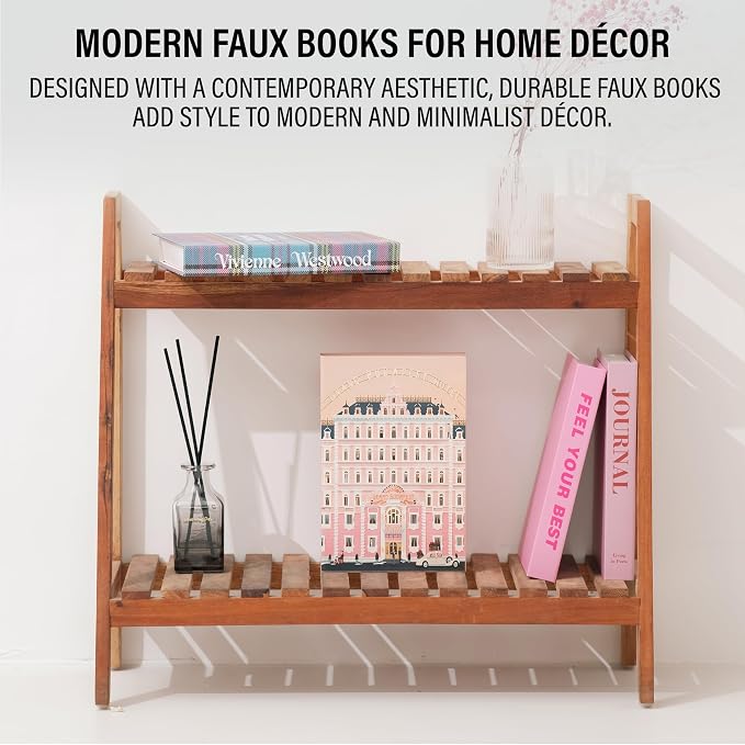 PROBENEX 4 Pcs Decorative Books | Faux Velvet Coffee Table & Shelf Decor | Rich - Image 8