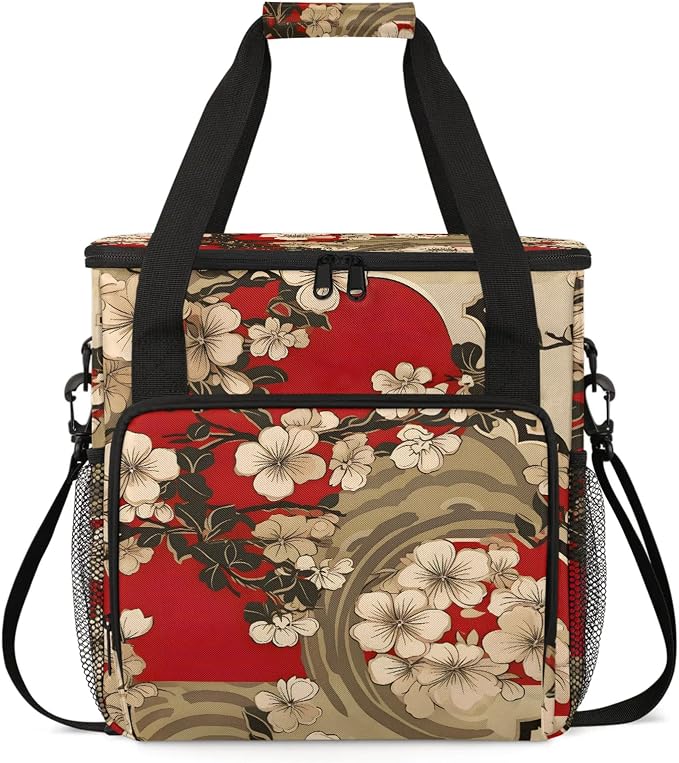 Cherry Flower Coffee Maker Carring Bag, Large Insulated Storage Organizer Case by Home