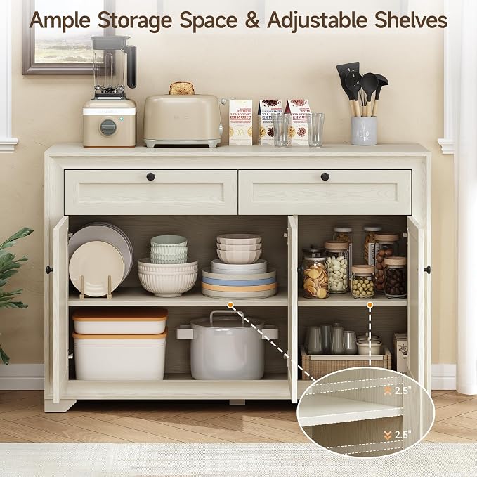 ONBRILL 48 Inches Sideboard Buffet Cabinet - Image 4