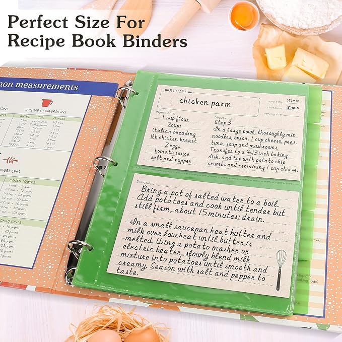 LotFancy Recipe Cards, 4x6 Inch, Double Sided, Blank Recipe Cardstock, Vintage - Image 5