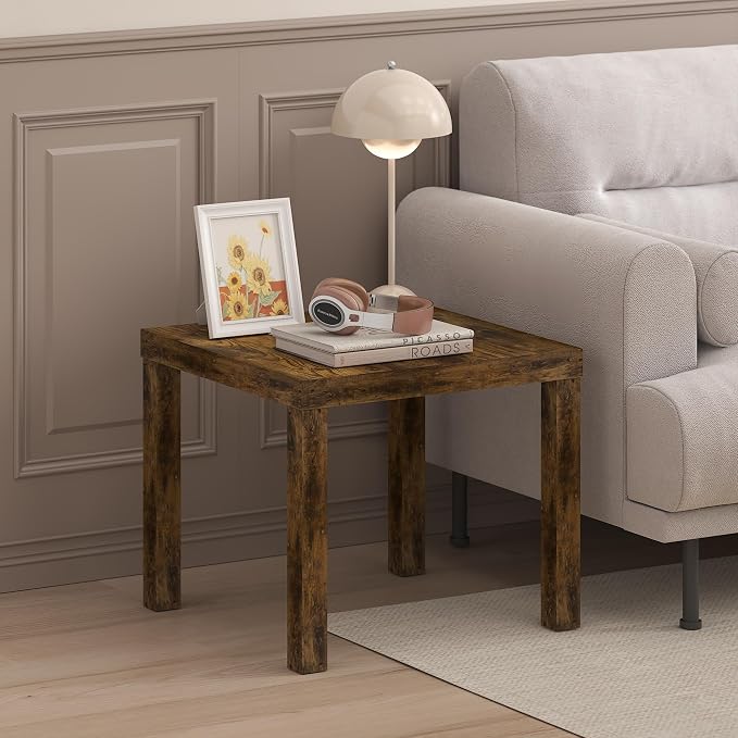 Furinno Classic Side Table, Square Modern End Table - Image 2