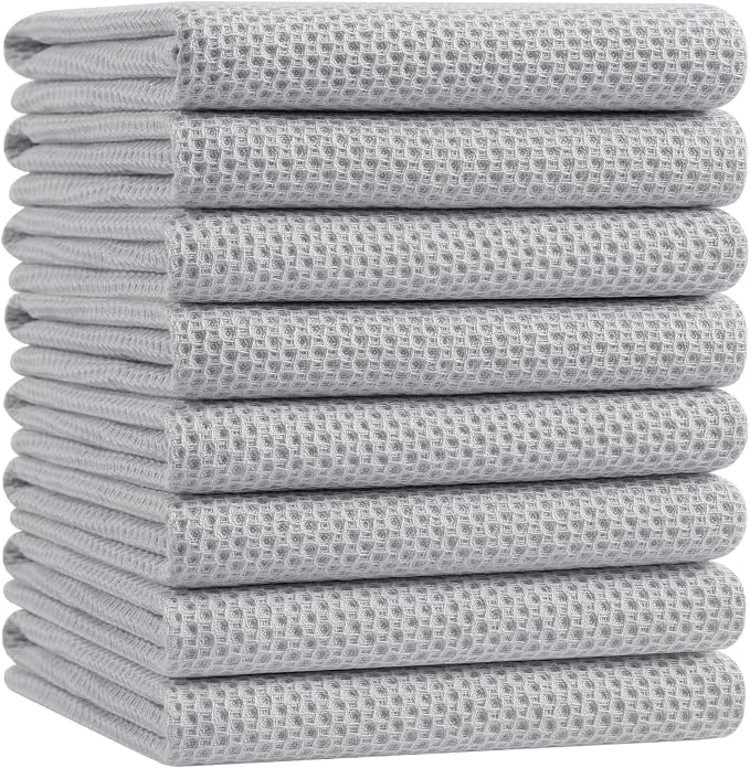 Homaxy 100% Cotton Oversized Waffle Weave Kitchen Dish Towels, Ultra Soft by Homaxy