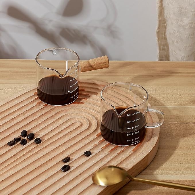 Koythin 2-Piece Espresso Shot Cups Set, Minimalist Glass Measuring Cup - Image 6