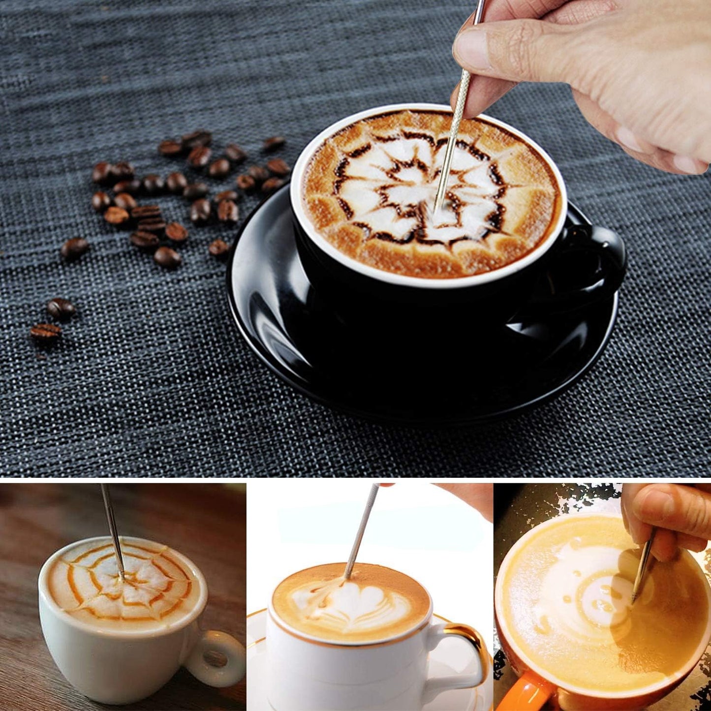 HOOMIL Milk Frothing Pitcher, 32oz/900ml Stainless Steel Steaming Pitcher Barista Milk Frother Cup Jug for Espresso Machine Coffee Cappuccino Latte Art - Silver