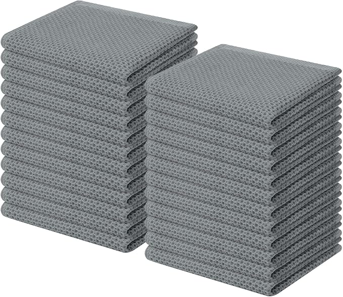 Homaxy 100% Cotton Waffle Weave Kitchen Dish Cloths, Ultra Soft Absorbent Quick by Homaxy