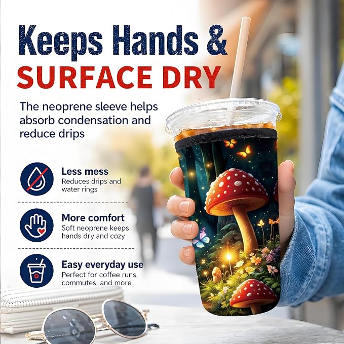 Reusable Neoprene Coffee Sleeve - Image 2