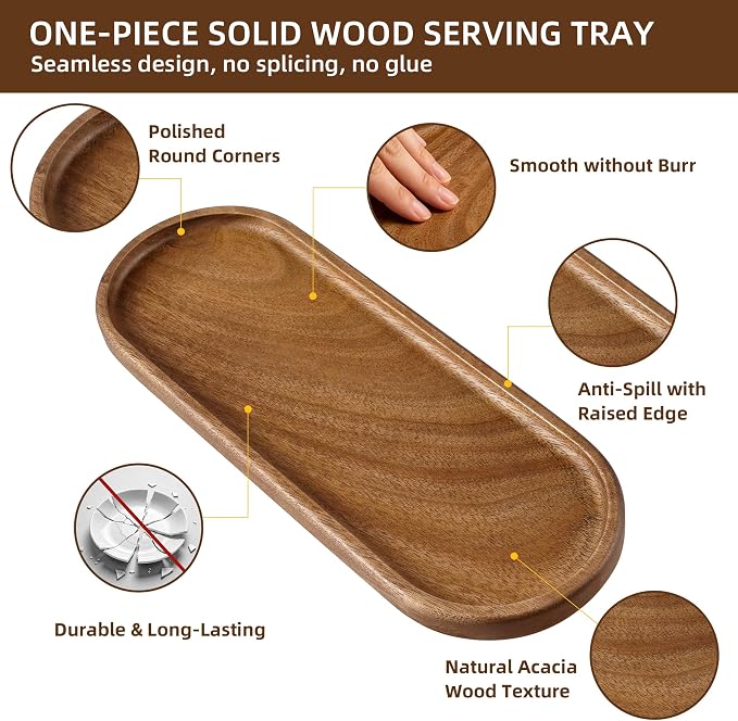 TJ POP Acacia Wooden Tray - Image 3