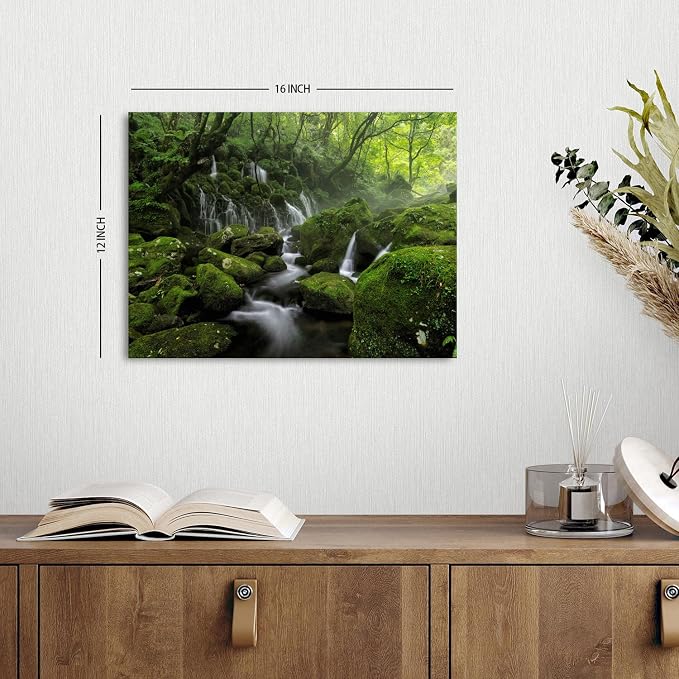Waterfall Canvas Wall Art for Living Room Nature Forest Picture Wall Decor - Image 6