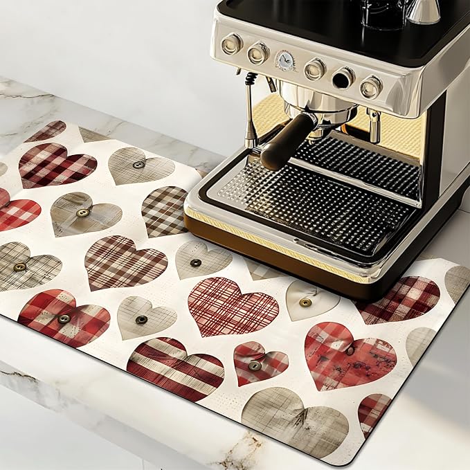 NYZE Coffee Mat Absorbent Non Slip Dish Drying Mat by GIVEYOUTHEBEST