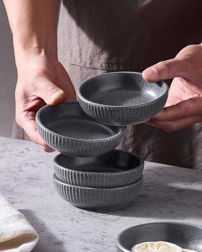famiware Starlight Soy Sauce Dish Ceramic Dipping Bowls Set of 6, 3 oz - Image 6