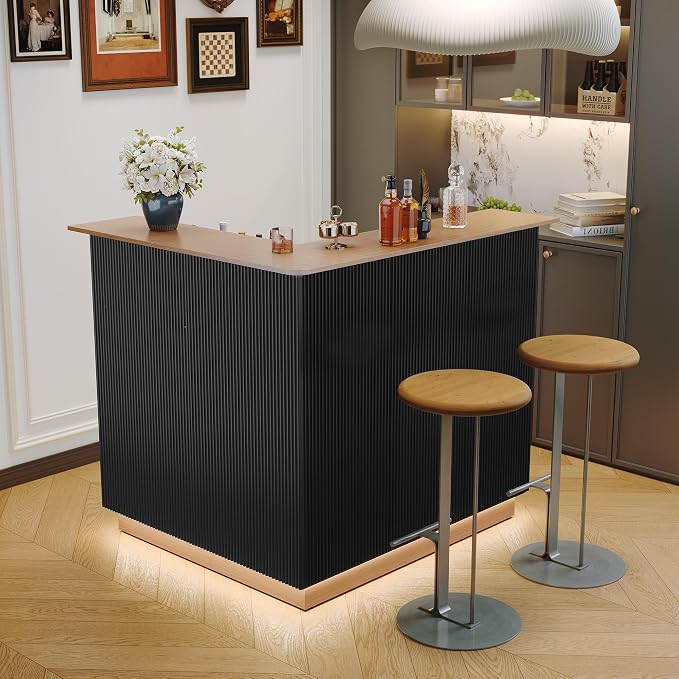 ARTPOWER L Shaped Home Bar Cabinet - Image 8