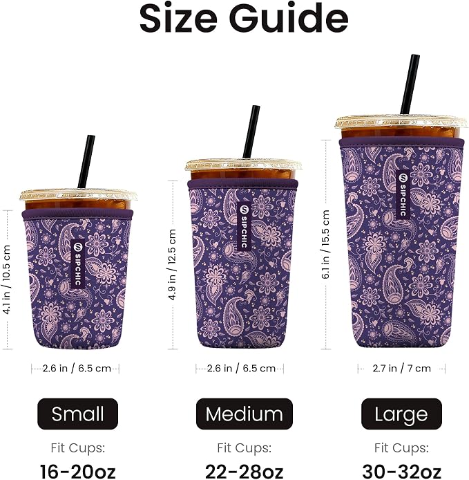 Iced Coffee Sleeve – Neoprene Reusable Cup Sleeves - Image 4