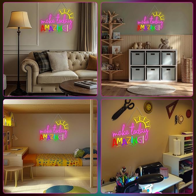 Make Today Amazing Neon Sign Classroom Wall Decor Reading Neon Signs - Image 9