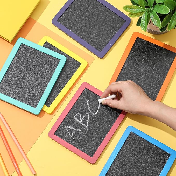 Chinco 6 Pcs Small Slate Chalkboard Mini Chalk Board - Image 7
