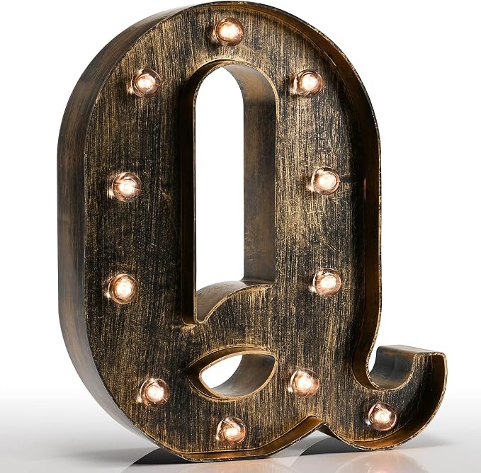 Pooqla Vintage Light Up Marquee Letters by Pooqla
