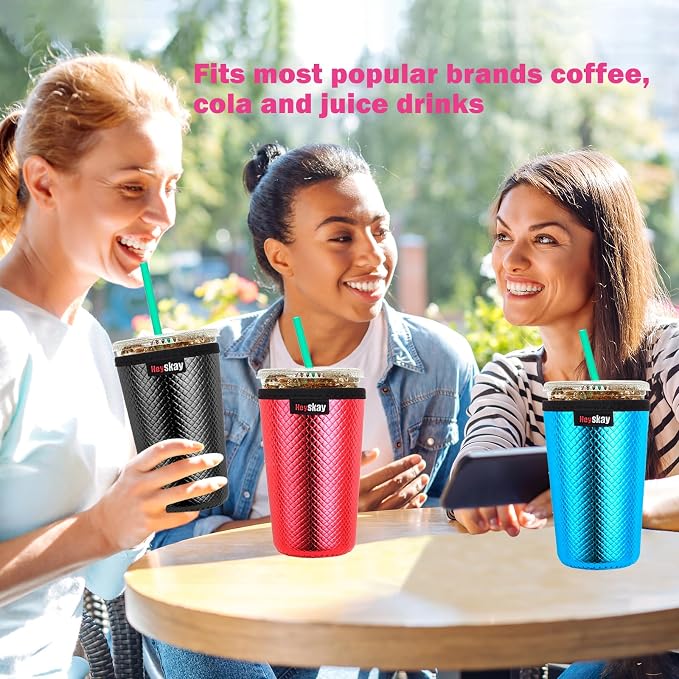 HEYSKAY Insulated Coffee Cup Sleeves Reusable Neoprene Iced Coffee Sleeve - Image 5
