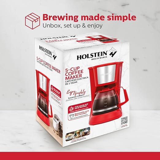 Holstein Housewares 5 Cup Drip Coffee Maker – Compact and User-Friendly - Image 8