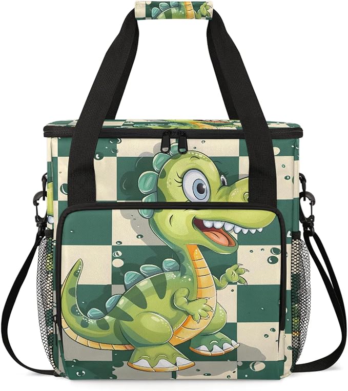 Cartoon Dinosaur Coffee Maker Carring Bag, Large Insulated Storage Organizer by Home