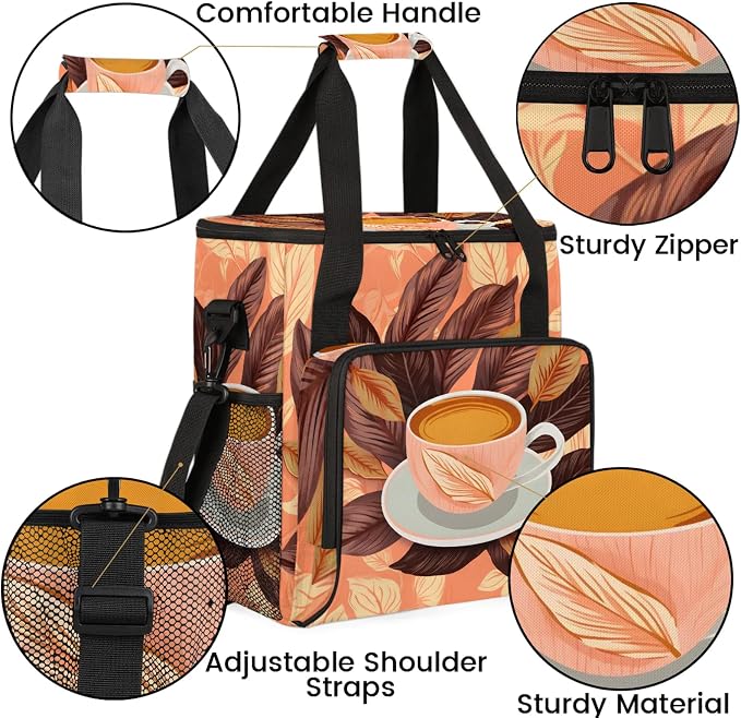 Coffee Maker Carring Bag Travel Storage Tote Bag Compatible - Image 3