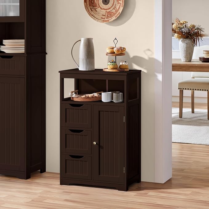 Yaheetech Wood Bathroom Floor Cabinet - Image 10
