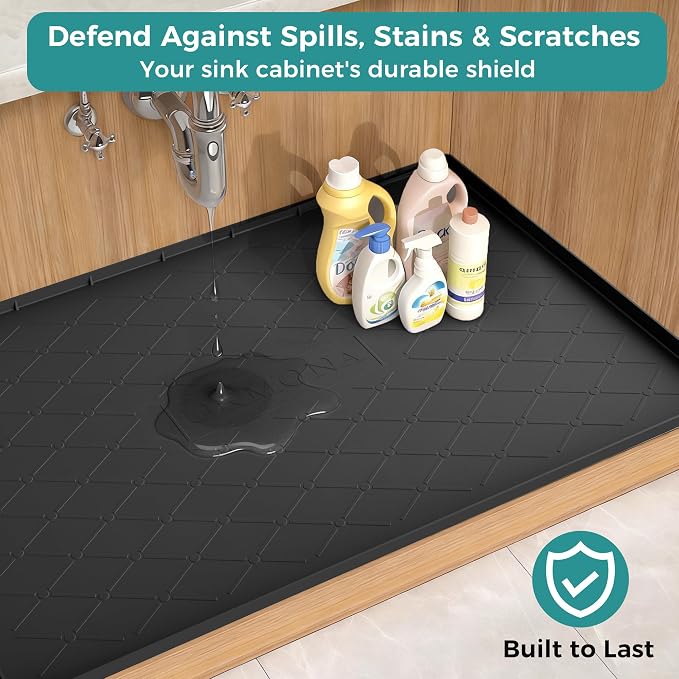URMONA Under Sink Mat for Kitchen Waterproof, Cabinet Sink Protector Under Sink - Image 4