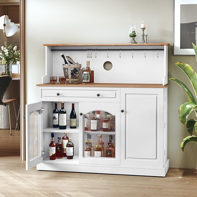 ARTPOWER Farmhosue Coffee Bar Cabinet by PowerofArtBetterforLife