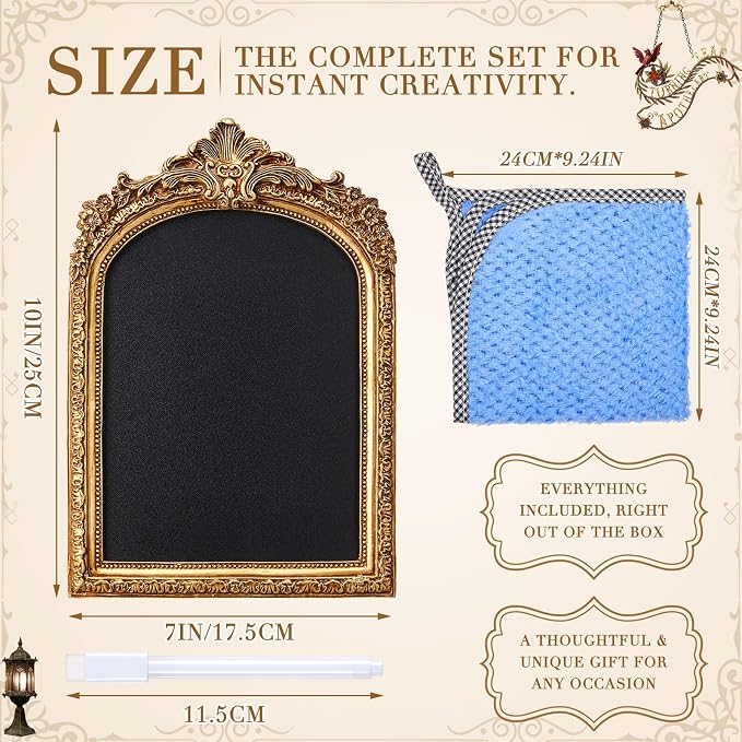 Framed Tabletop Chalkboard Sign, Rustic Frame, Hanging Chalkboard, Menu Board - Image 2