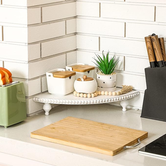 Amyhill Wood Corner Counter Shelf Corner Riser - Image 2