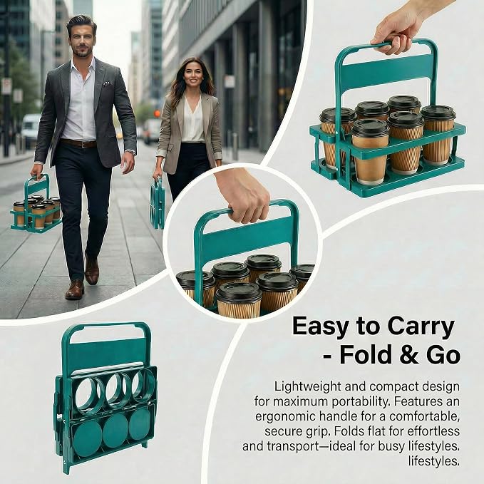 6 Cup Drink Carrier for Delivery - Image 3