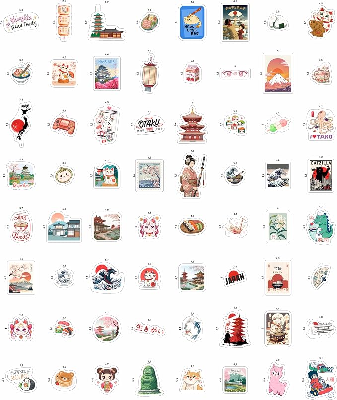 100Pcs Japanese Stickers, Japan Stickers - Image 4