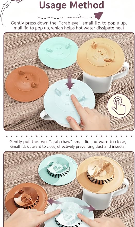 Cute Crab Silicone Cup Lid - Image 3