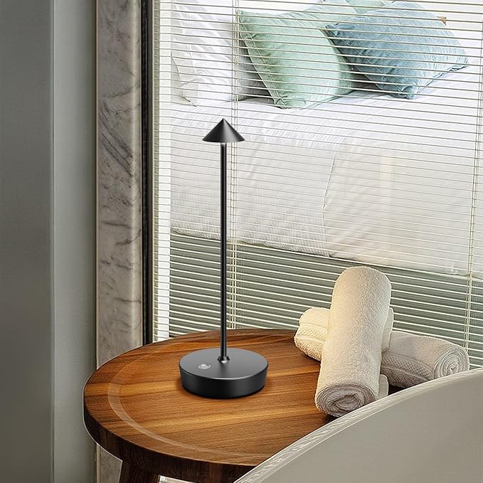 Set of 2 Rechargeable Cordless Table Lamp, 6000mAh LED Battery Operated Desk - Image 5